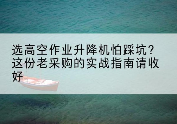 保靖高空作业升降机厂家推荐-选高空作业升降机怕踩坑？这份老采购的实战指南请收好
